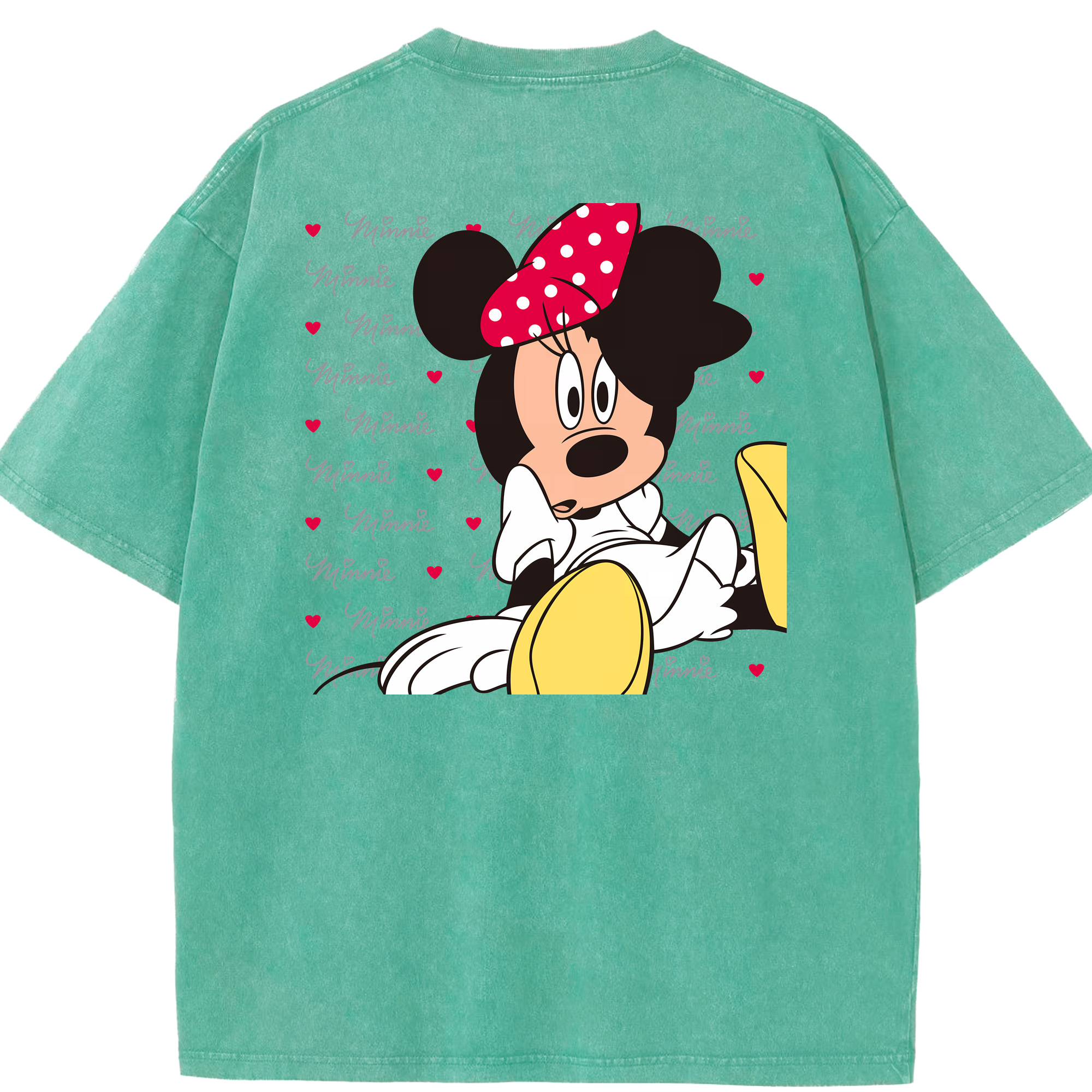 （画像用） ミッキーマウス Mickey Mouse 綿100% ヴィンテージ風 半袖Tシャツ（背面プリント）